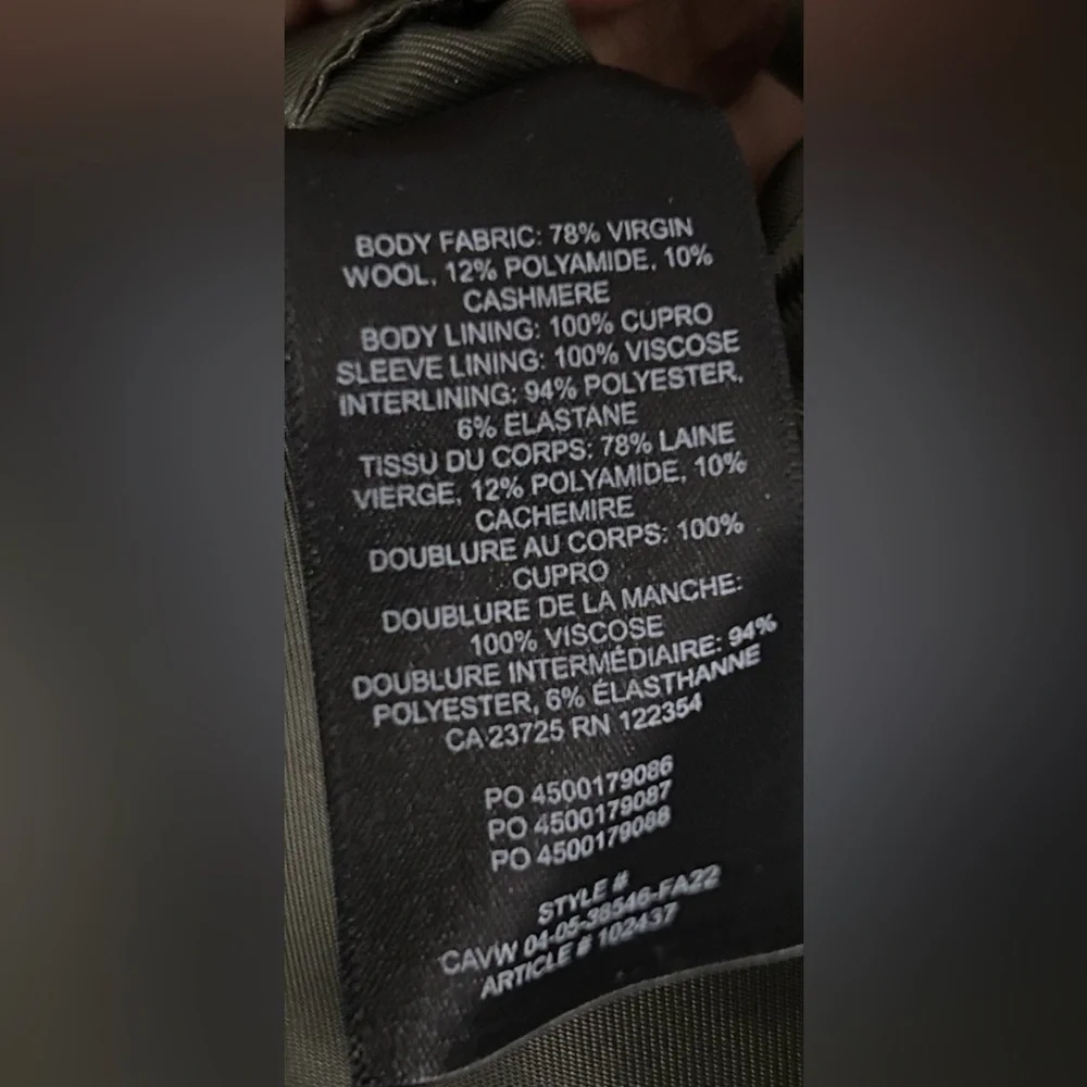 Wilfred -The Only Wool Cashmere Coat- Olive Green - Picture 9 of 10